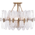 Aurora Convertible Semi Flush Ceiling Light - Havana Gold / Clear
