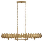 Petal Reign Linear Pendant - Brass