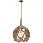 Swaylo Pendant - Hammered Ore / White