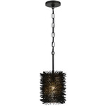 Urchin Cylinder Pendant - Black