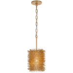Urchin Cylinder Pendant - Gold