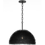 Urchin Dome Pendant - Black