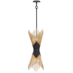 Aristocrat Foyer Pendant - Dark Bronze / French Gold