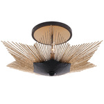 Aristocrat Semi Flush Ceiling Light - Dark Bronze / French Gold