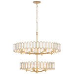 Drama Club Tiered Pendant - Brass / Clear