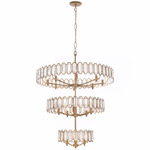 Drama Club Tiered Pendant - Brass / Clear