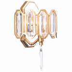 Drama Club Wall Sconce - Brass / Clear