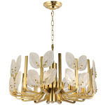 Brass Tax Chandelier - Satin Brass / Clear