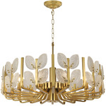 Brass Tax Chandelier - Satin Brass / Clear