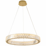 Golden Ratio Pendant - Satin Gold / Clear