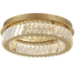 Golden Ratio Ceiling Light - Satin Gold / Clear