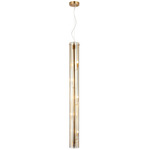 Chroman Empire Foyer Pendant - Satin Gold / Clear / Gold