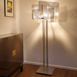 Cube Floor Lamp - Stainless Steel
