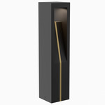 Cubical Outdoor 12V Bollard - Black / Frosted