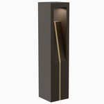 Cubical Outdoor 12V Bollard - Bronze / Frosted