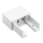 X Outdoor Track End Cap - White