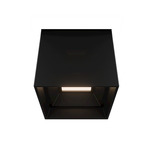 Downtown Square Color-Select Outdoor Ceiling Light - Black / Clear