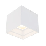 Downtown Square Color-Select Outdoor Ceiling Light - White / Clear