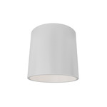 Downtown Round Color-Select Outdoor Ceiling Light - White / Clear