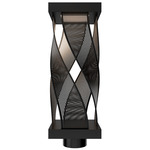 Brocade Outdoor Post Light - Black / Frosted
