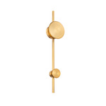 Clocker Color-Select Wall Light - Aged Brass / Frosted