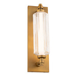 Portos Color-Select Wall Sconce - Aged Brass / Clear