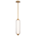 Portos Color-Select Pendant - Aged Brass / Clear