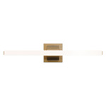 Flatte Color-Select Bathroom Vanity Light - Aged Brass / Frosted