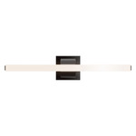 Flatte Color-Select Bathroom Vanity Light - Black Chrome / Frosted