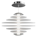 Loopey Color-Select Pendant - Chrome / Frosted