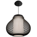 Poppin Color-Select Outdoor Pendant - Black / Frosted