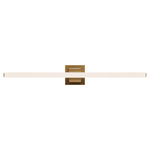Flatte Color-Select Bathroom Vanity Light - Aged Brass / Frosted