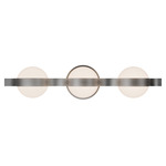 Ellaria Bathroom Vanity Light - Brushed Nickel / Opal