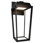 Levee Outdoor Wall Light - Black / Frosted