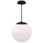 Honeymooner Pendant - Black / Opaline