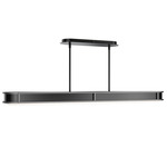 Longboard Linear Pendant - Black / Brushed Nickel / Frosted