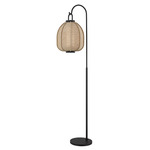 Maltby Portable Floor Lamp - Black / Natural String