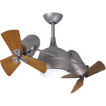 Dagny Wood Ceiling Fan - Brushed Nickel / Mahogany