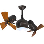 Dagny Wood Ceiling Fan - Textured Bronze / Mahogany