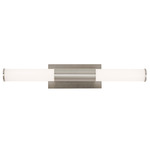 Dax Color-Select Bathroom Vanity Light - Satin Nickel / White