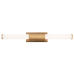 Dax Color-Select Bathroom Vanity Light - Light Antique Brass / White
