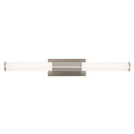 Dax Color-Select Bathroom Vanity Light - Satin Nickel / White