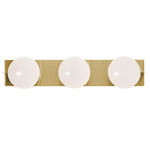 Gates Color-Select Bathroom Vanity Light - Satin Brass / White