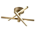 Knoll Color-Select Ceiling Light - Light Antique Brass / White