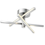 Knoll Color-Select Ceiling Light - Polished Chrome / White