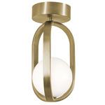 Milan Color-Select Ceiling Light - Light Antique Brass / White