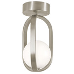 Milan Color-Select Ceiling Light - Satin Nickel / White