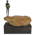 Man On Rock Sculpture - 