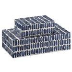 Indigo Box Set of 2 - White / Navy