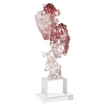 Faux Rock Crystal Sculpture - Clear / Pink